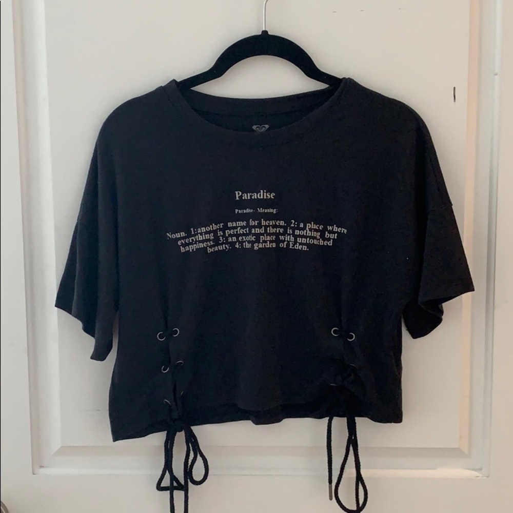 ROXY Paradise Black Crop Top